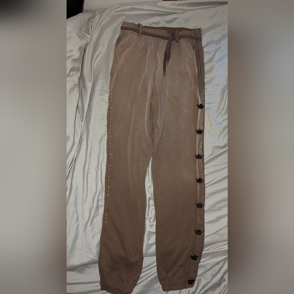 Boys Lie Wish Away Mocha Snap Pant/Sweatpants Brown Small New - Picture 6 of 7